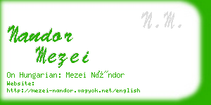 nandor mezei business card